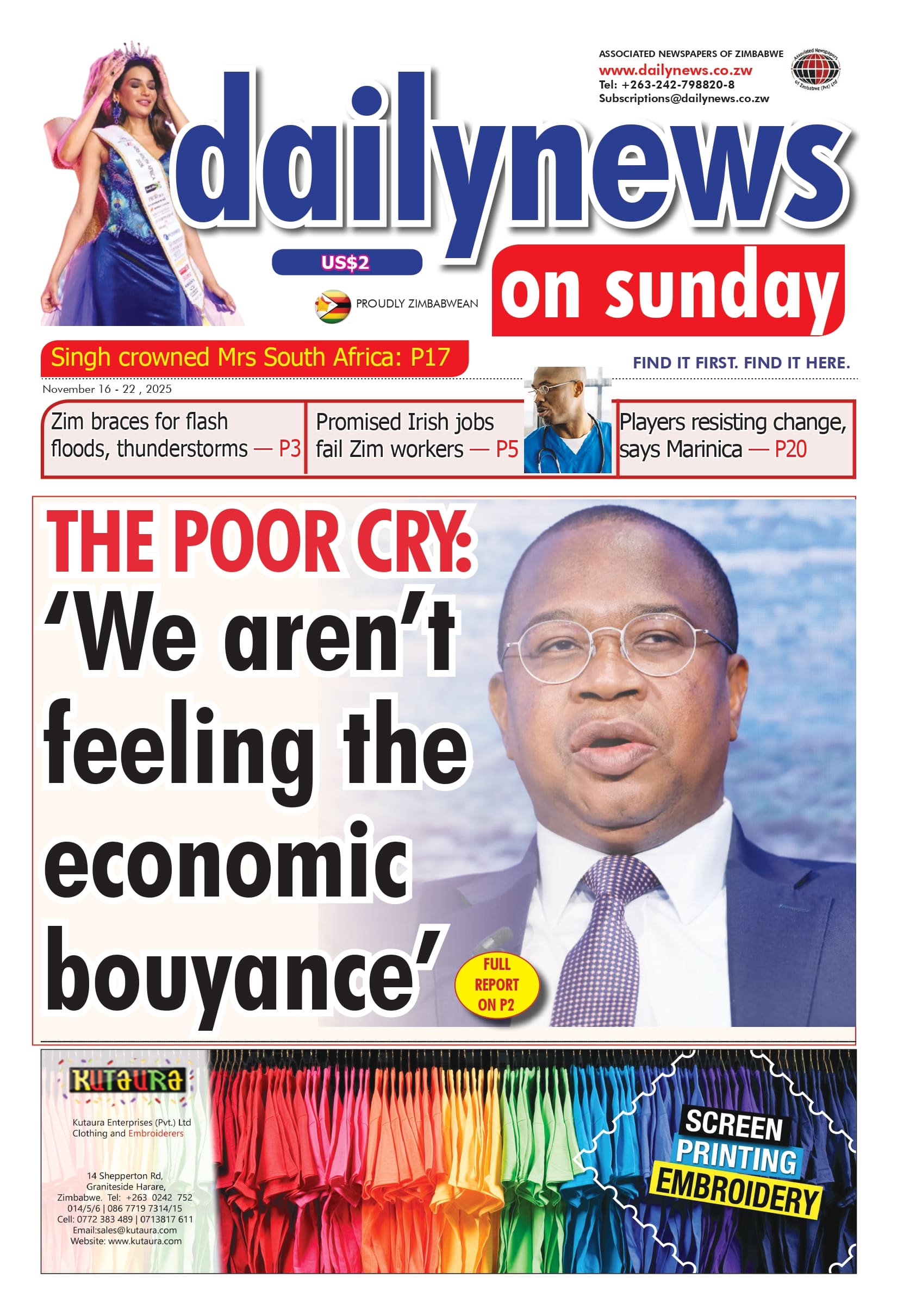 Sunday 16 November 2025